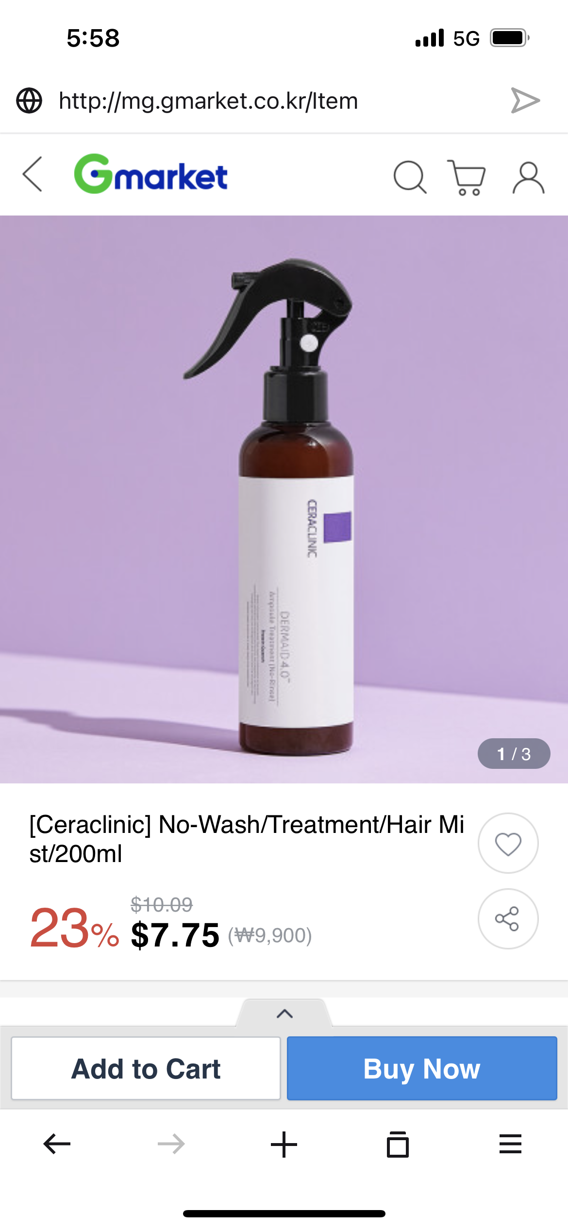 CERACLINIC 高濃縮蛋白質精華護髮噴霧